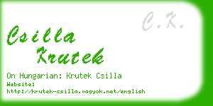 csilla krutek business card